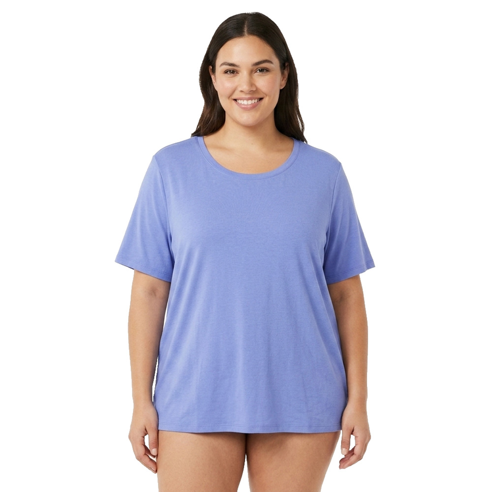 State of Day Intimates Shirt Womens Size 2X Yacht Blue Short Sleeve Tee NWT